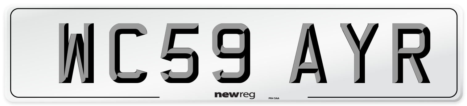 WC59 AYR Number Plate from New Reg